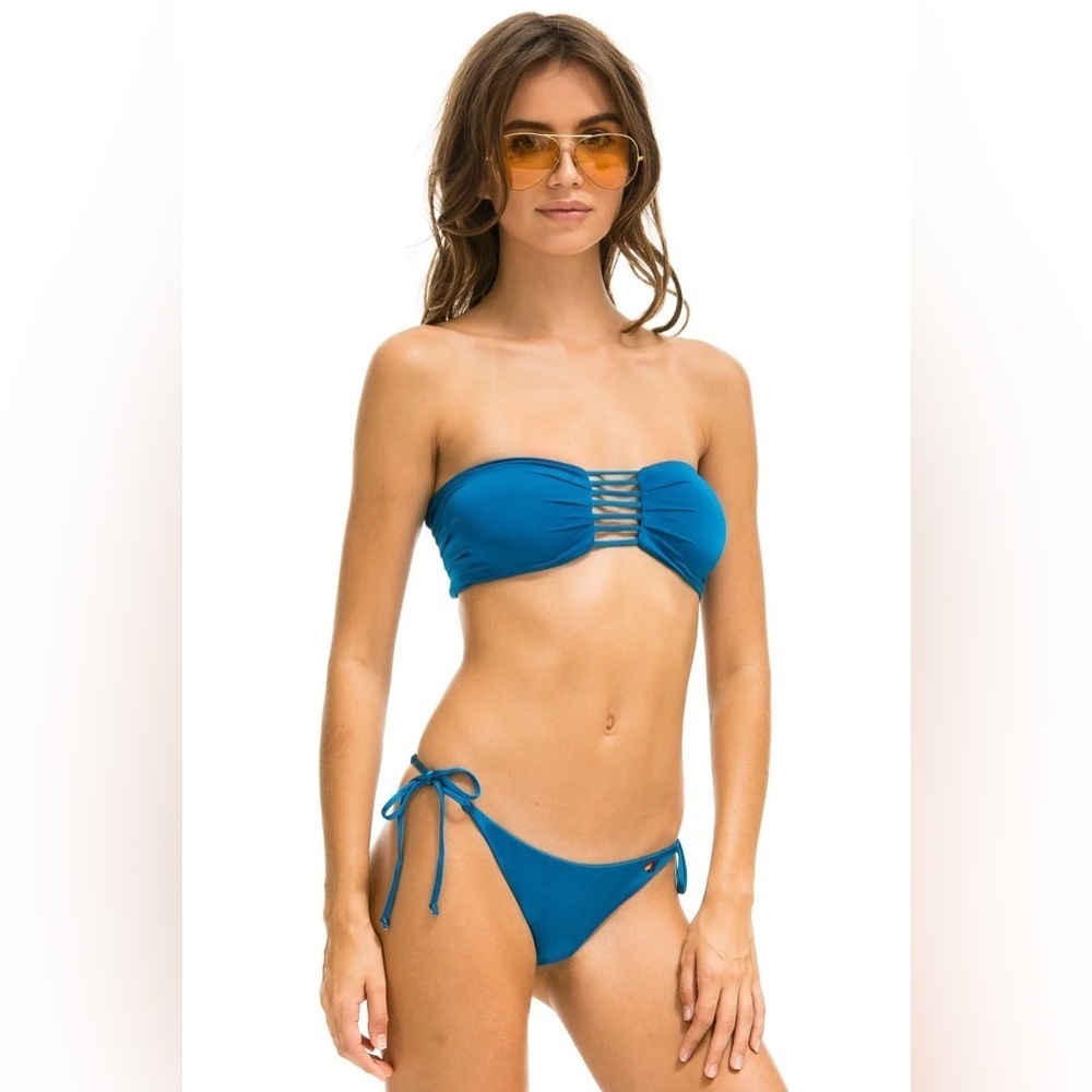 SOLD OUT Aviator Nation Antigua Bandeau Bikini Top NWT Size M Rare Swim Top